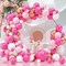 Pink Balloons Arch Kit, 114 Pcs Hot Pink and White Balloons Garland Arch Kit for Baby Shower, Graduation, Wedding, Birthday, Valentine's Party Supplies Decoration